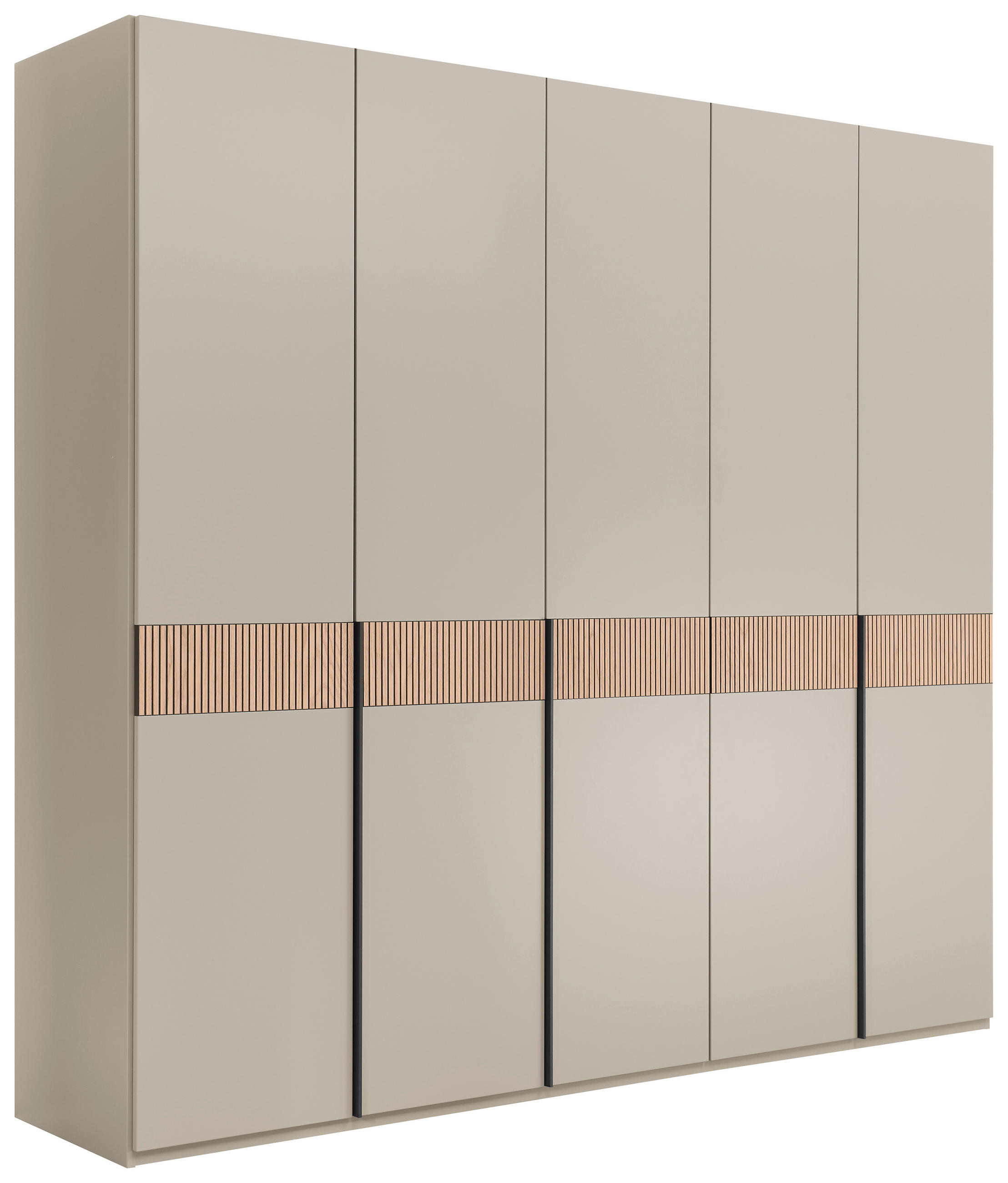 Dieter Knoll Drehtürenschrank Taupe, 249.6x229.4x59.5 cm