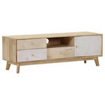 LOWBOARD Kata  in 150/50/46 cm  - Naturfarben/Weiß, Design, Holz (150/50/46cm) - Landscape