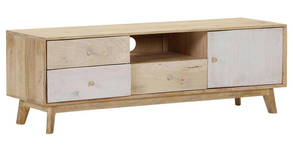 LOWBOARD Kata  in 150/50/46 cm  - Naturfarben/Weiß, Design, Holz (150/50/46cm) - Landscape