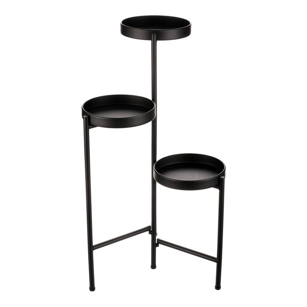 STOJAN NA KVETY čierna - čierna, Basics, kov (40/31/64cm)