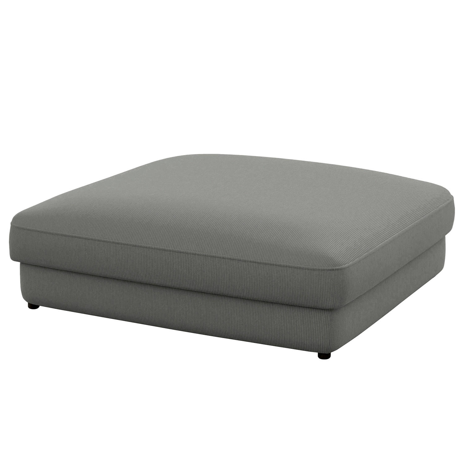 HOCKER in Textil Dunkelgrau - Dunkelgrau/Schwarz, Modern, Kunststoff/Textil (133/43/133cm) - Trendmanufaktur