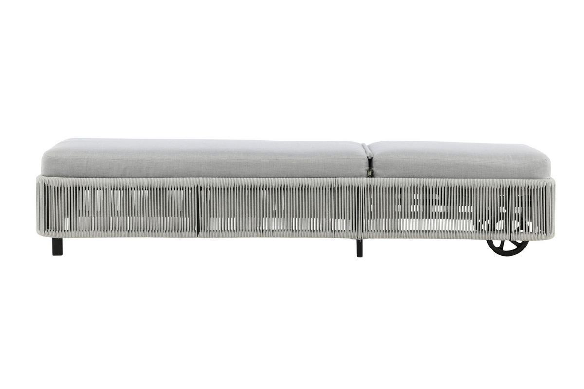 SONNENLIEGE 75/32/205 cm  - Schwarz/Grau, KONVENTIONELL, Textil/Metall (75/32/205cm) - Gardenson