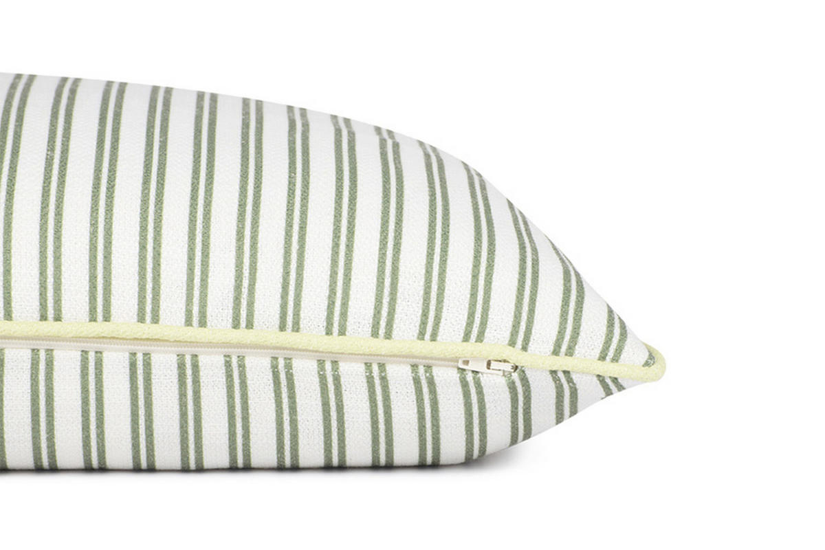 KUDDFODRAL Little Stripes 45/45 cm  - beige/grön, Klassisk, textil (45/45cm) - Tom Tailor
