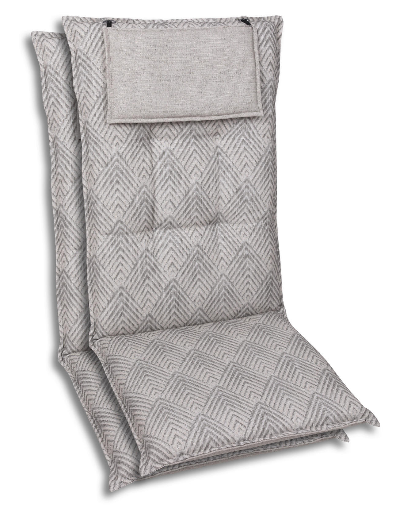 SESSELAUFLAGENSET Graphik  - Beige, Basics, Textil (50/7/120cm)