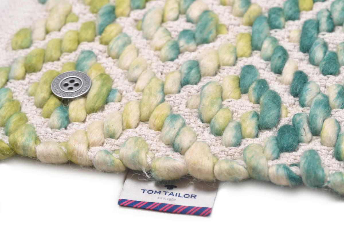 HANDWEBTEPPICH 85/155 cm Grün  - Grün, Design, Textil (85/155cm) - Tom Tailor