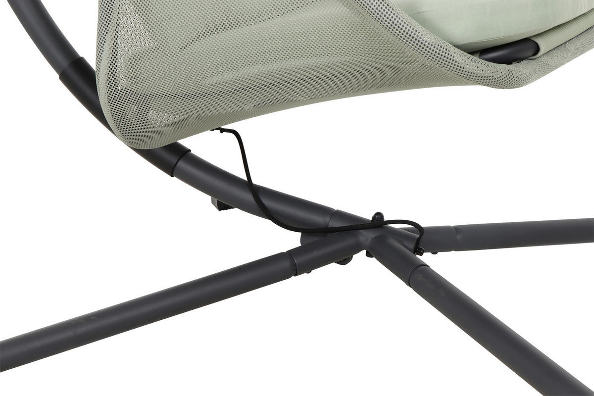 HÄNGESESSEL 123/195/106 cm  - Anthrazit/Grün, KONVENTIONELL, Kunststoff/Textil (123/195/106cm) - Siena Garden