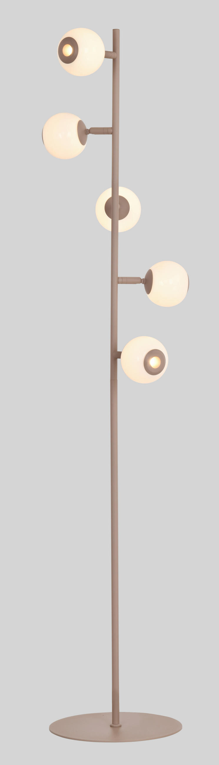 LED-STEHLEUCHTE Luberon 32,5/151/32,5 cm  - Sandfarben/Schwarzchrom, Design, Glas/Kunststoff (32,5/151/32,5cm)