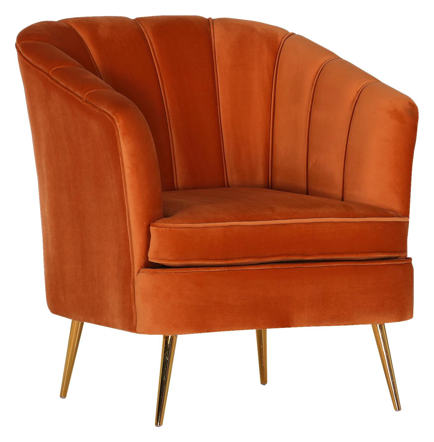 Carryhome SESSEL Samt Geld - Gold 