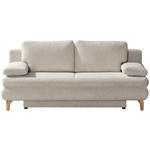 SCHLAFSOFA in Cord Beige  - Eichefarben/Beige, Design, Holz/Textil (200/91/92cm) - Novel