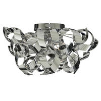 TAKLAMPA Curls 45/27 cm  - kromfärg, Modern, metall/plast (45/27cm)