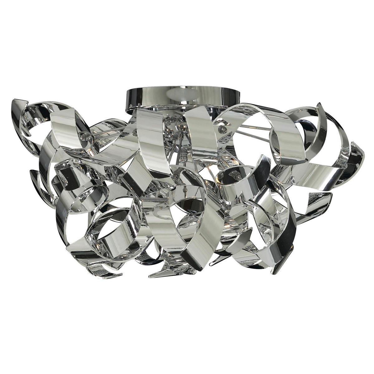 TAKLAMPA Curls 45/27 cm  - kromfärg, Modern, metall/plast (45/27cm)