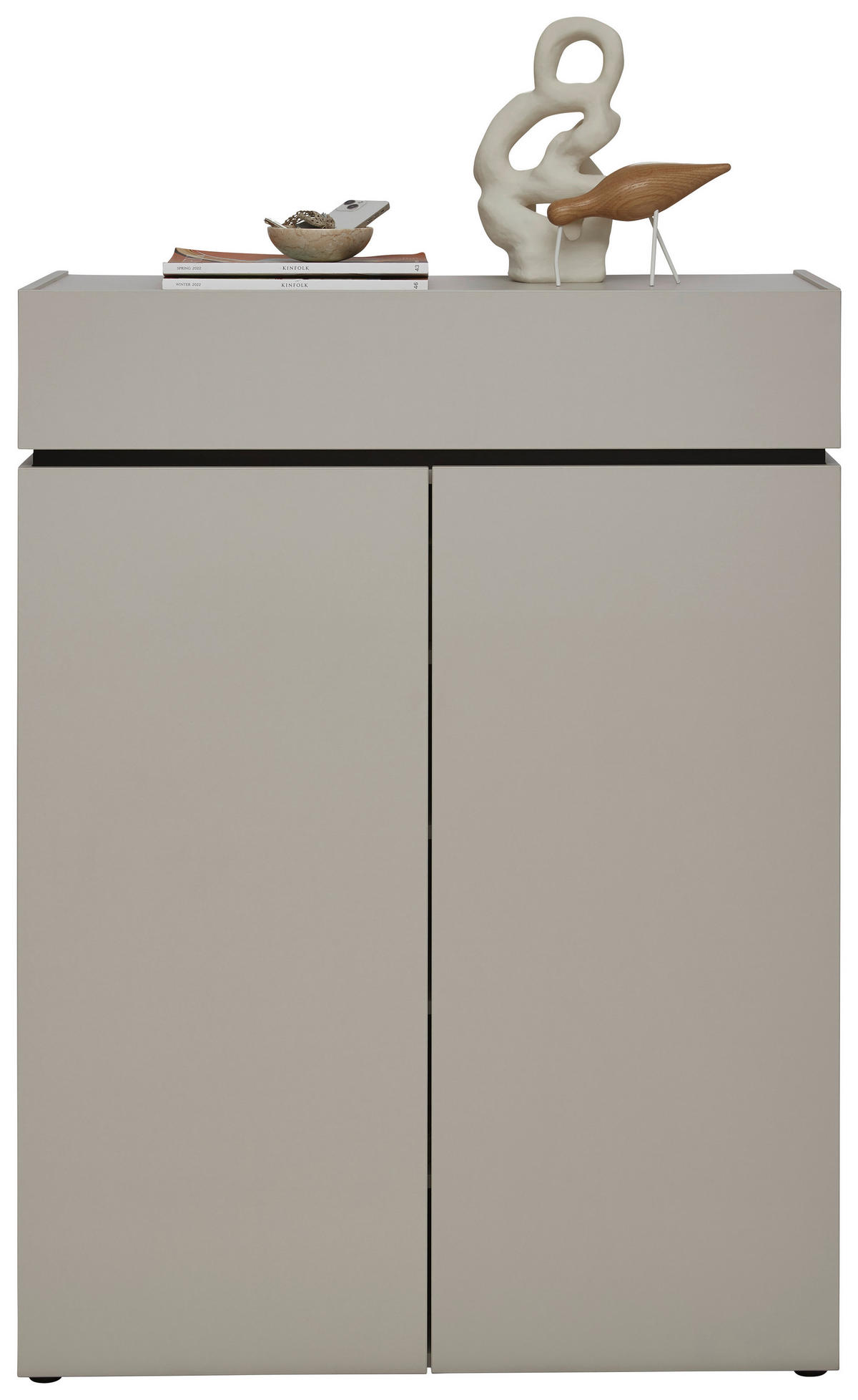 SCHUHSCHRANK Kaschmir  - Kaschmir/Schwarz, Design, Holzwerkstoff/Kunststoff (90/121/40cm) - Voleo