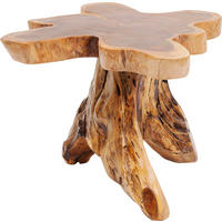 BEISTELLTISCH 50/50/40 cm Teakholz massiv Braun, Naturfarben organisch  - Braun/Naturfarben, Trend, Holz (50/50/40cm) - Kare-Design