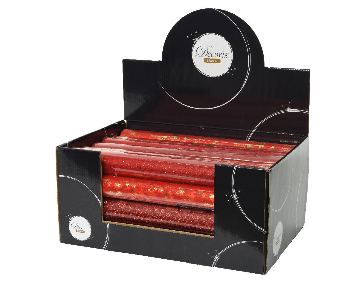 DEKOSTOFF per lfm transparent  - Rot, KONVENTIONELL, Kunststoff (0,01/35/200cm)