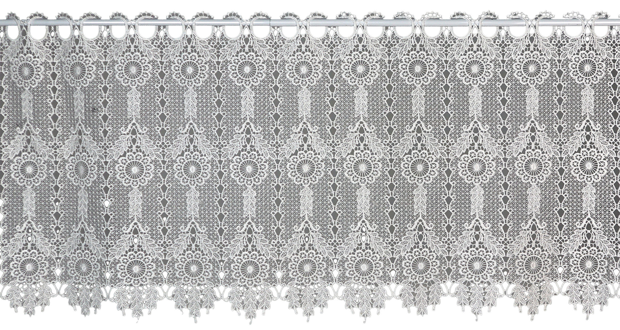 KURZGARDINE   140/48 cm   - Weiß, KONVENTIONELL, Textil (140/48cm)