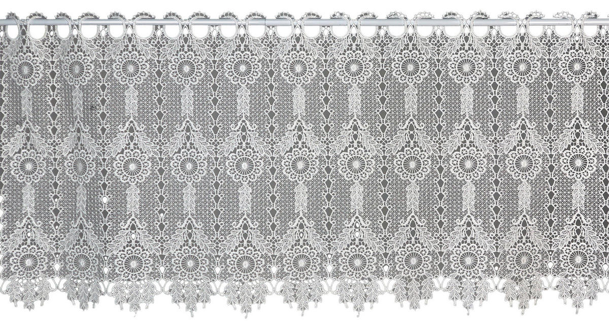 KURZGARDINE   140/48 cm   - Weiß, KONVENTIONELL, Textil (140/48cm)