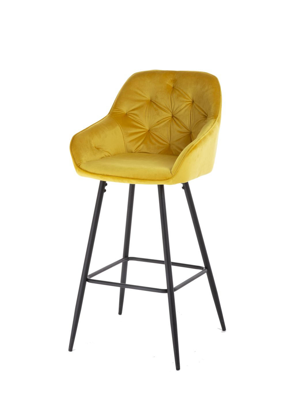 BAROVÁ STOLIČKA, kari žltá - čierna/kari žltá, Design, kov/textil (55/107/53cm) - Carryhome
