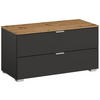 KOMMODE 80/42/42 cm  in Graphitfarben, Eichefarben, Eiche Artisan  - Eichefarben/Alufarben, Trend, Holzwerkstoff/Kunststoff (80/42/42cm) - Stylife
