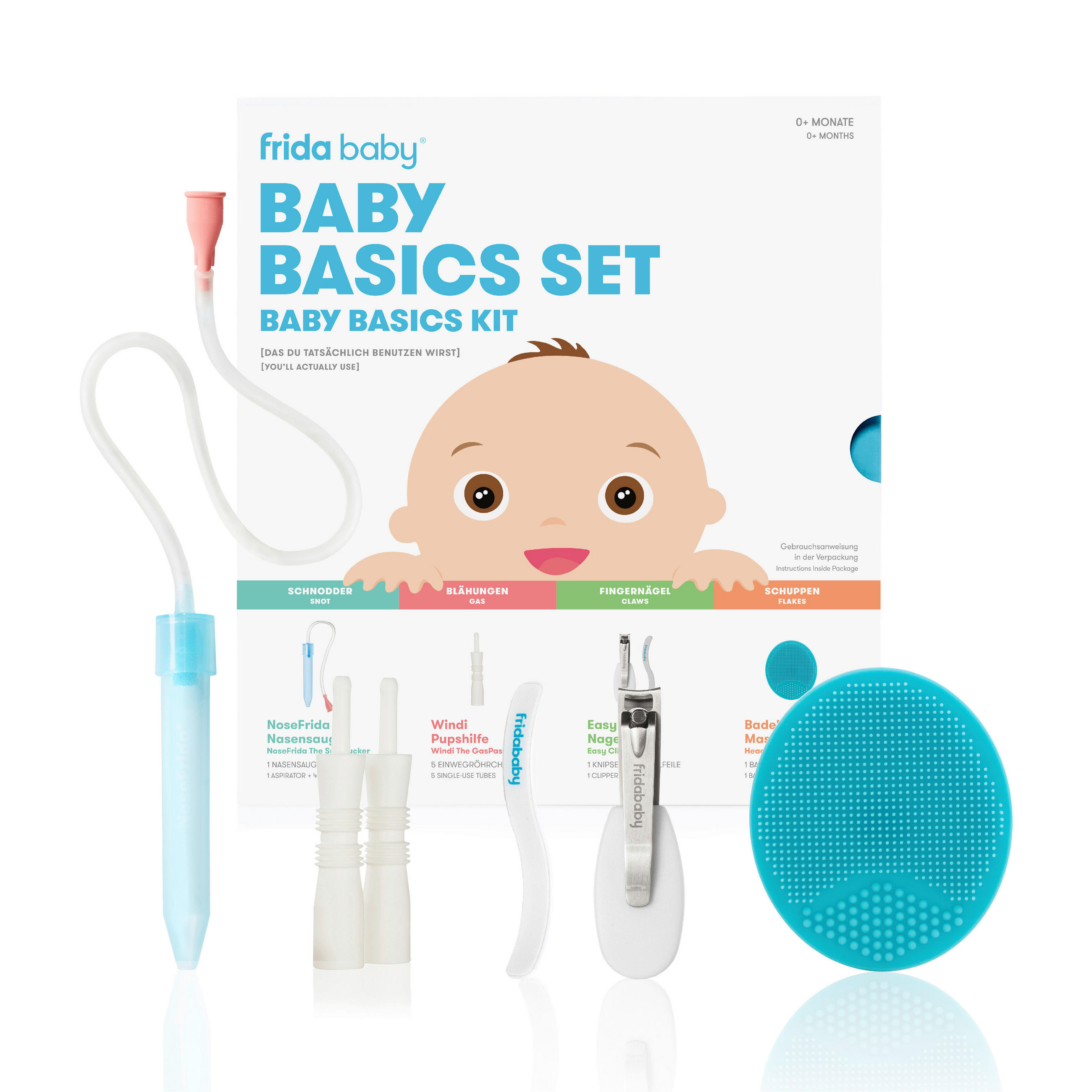 BABYPFLEGESET 6-teilig FRIDA BABY  - Weiß, Basics, Kunststoff/Metall (19/21/7cm)
