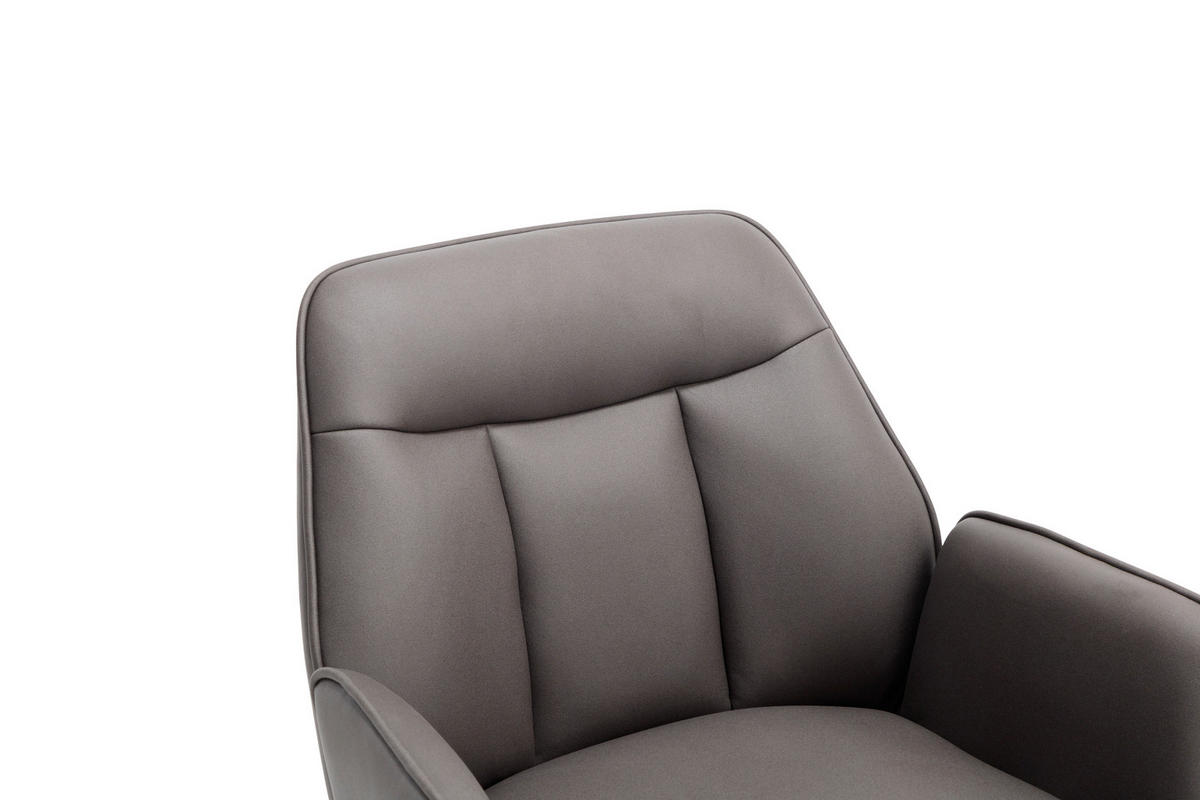 ARMLEHNSTUHL  Sitzfläche 360° drehbar, automatische Rückholfunktion Mikrofaser  - Anthrazit/Schwarz, MODERN, Textil/Metall (70/88,5/68cm) - Livetastic