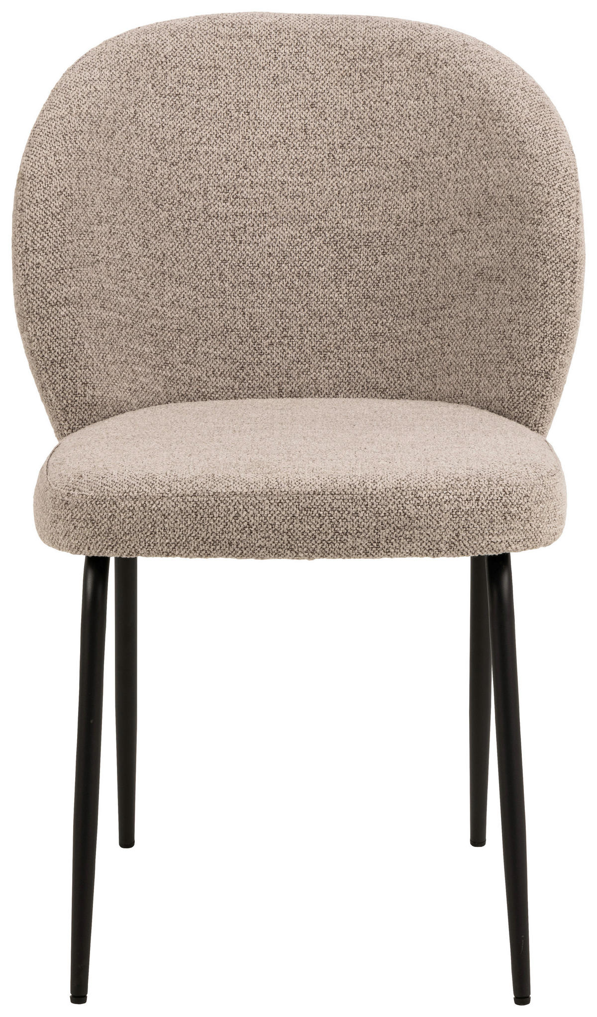 STUHL  in Bouclé  - Beige/Schwarz, Modern, Textil/Metall (52/82/57,5cm) - MID.YOU