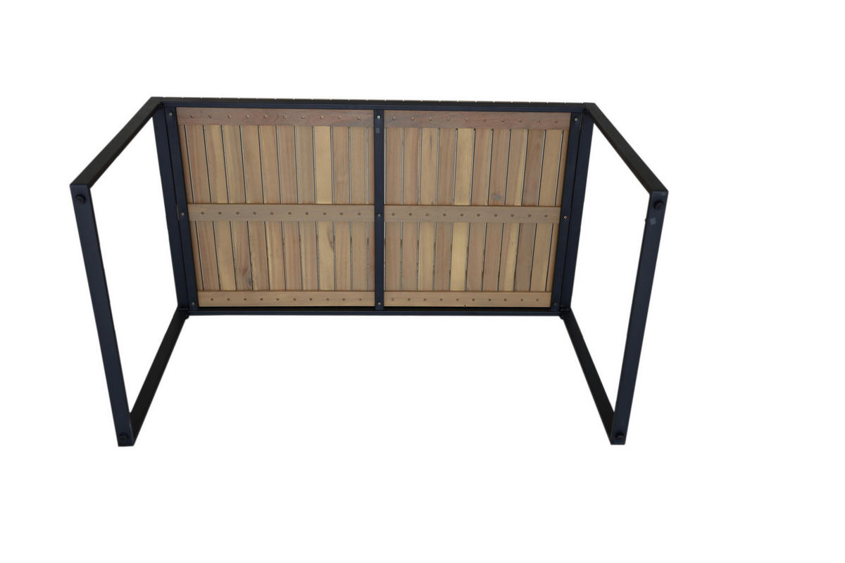 LOUNGE GARNITURA  antracit, taupe, boje tikovine   - boje tikovine/taupe, Konvencionalno, drvo/metal (213/146/120cm) - Ambia Garden