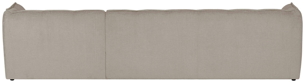 ECKSOFA LIVOLI in Chenille Creme  290/218 cm  - Creme/Schwarz, Design, Textil (290/218cm) - MID.YOU