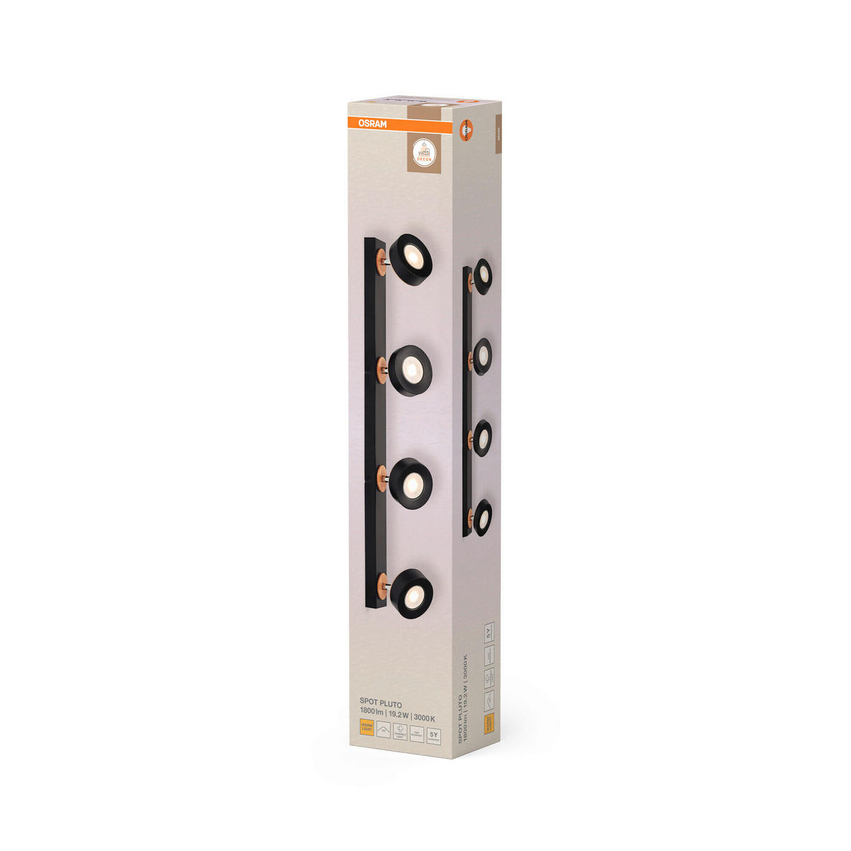 LED-STRAHLER 69,8/9/10,8 cm   - Schwarz, Design, Holz/Kunststoff (69,8/9/10,8cm) - Osram