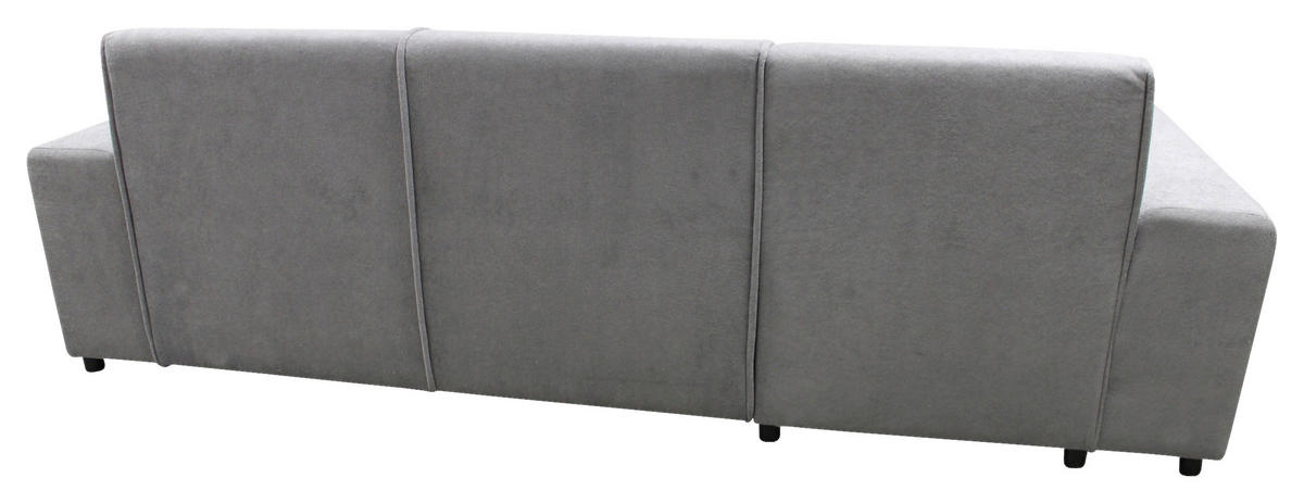 ECKSOFA in Struktur, Bouclé Grau  - Schwarz/Grau, Design, Kunststoff/Textil (175/270cm) - MID.YOU