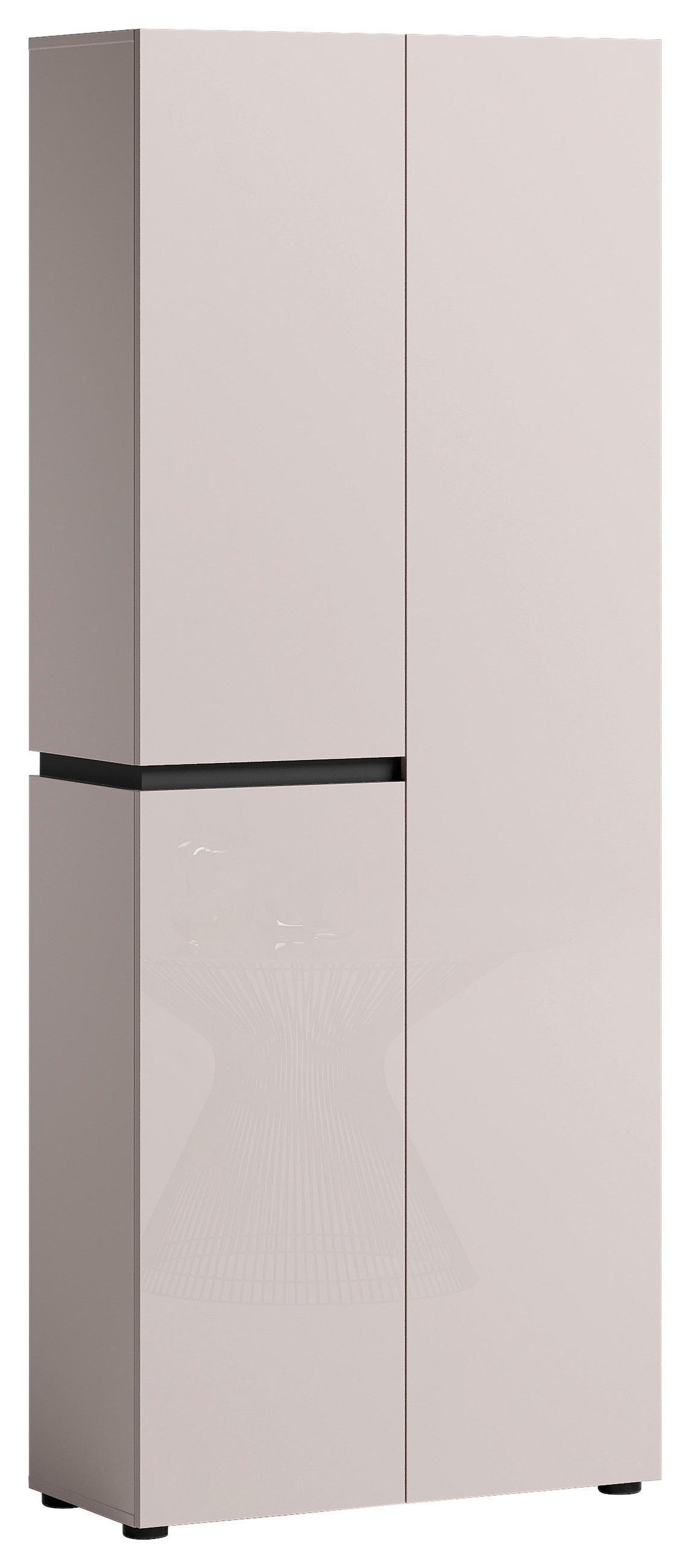 SCHUHSCHRANK Anthrazit, Kaschmir  - Kaschmir/Anthrazit, Design, Holzwerkstoff (80,1/200/34cm) - Voleo