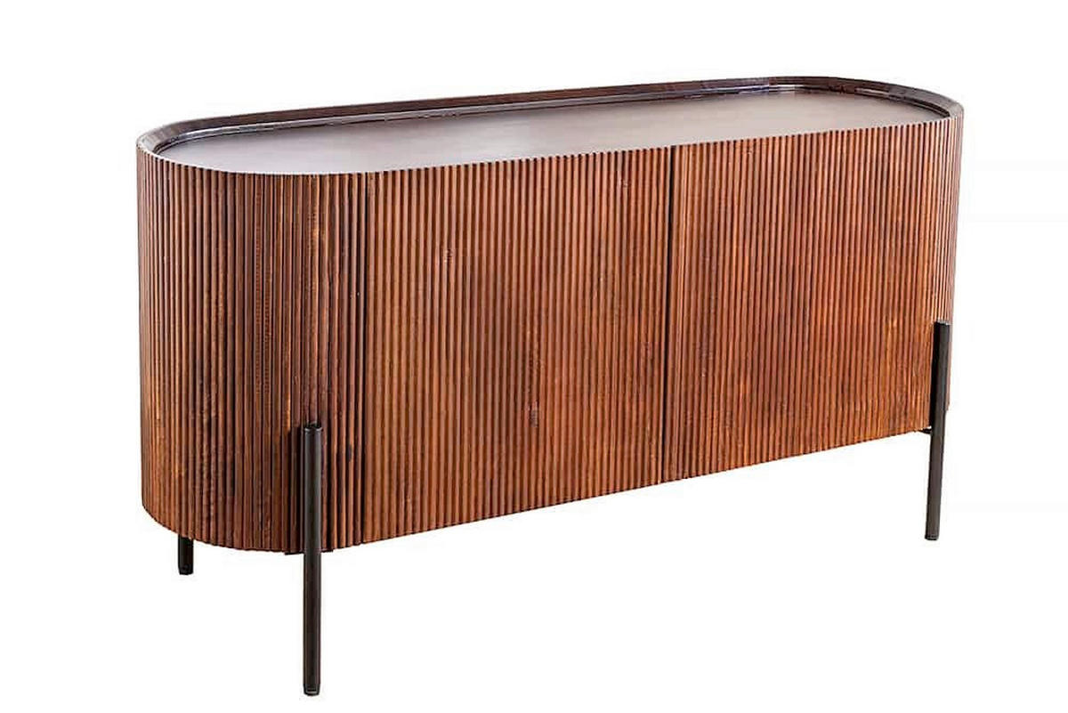 SIDEBOARD  in 150/75/45 cm  - Schwarz/Braun, Design, Holz/Metall (150/75/45cm) - Livetastic