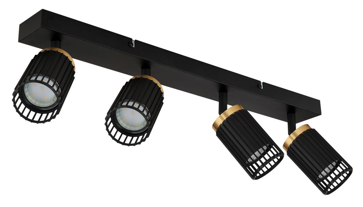 STRAHLER 53/12,5/15,5 cm   - Goldfarben/Schwarz, Design, Metall (53/12,5/15,5cm) - Globo