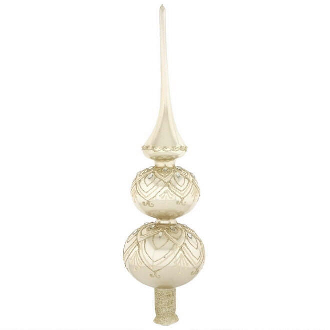 CHRISTBAUMSPITZE  - Champagner, LIFESTYLE, Glas (33cm) - X-Mas