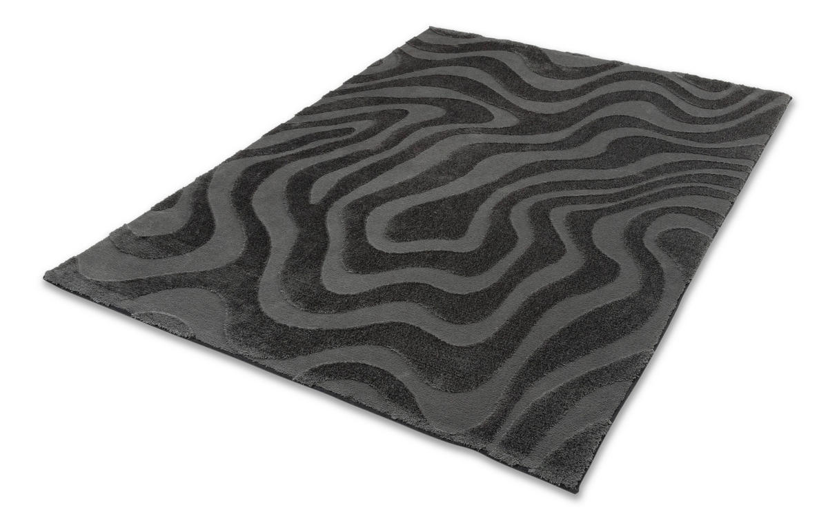 WEBTEPPICH 80/150 cm Blaze Anthrazit  - Anthrazit, Design, Textil (80/150cm) - Schöner Wohnen