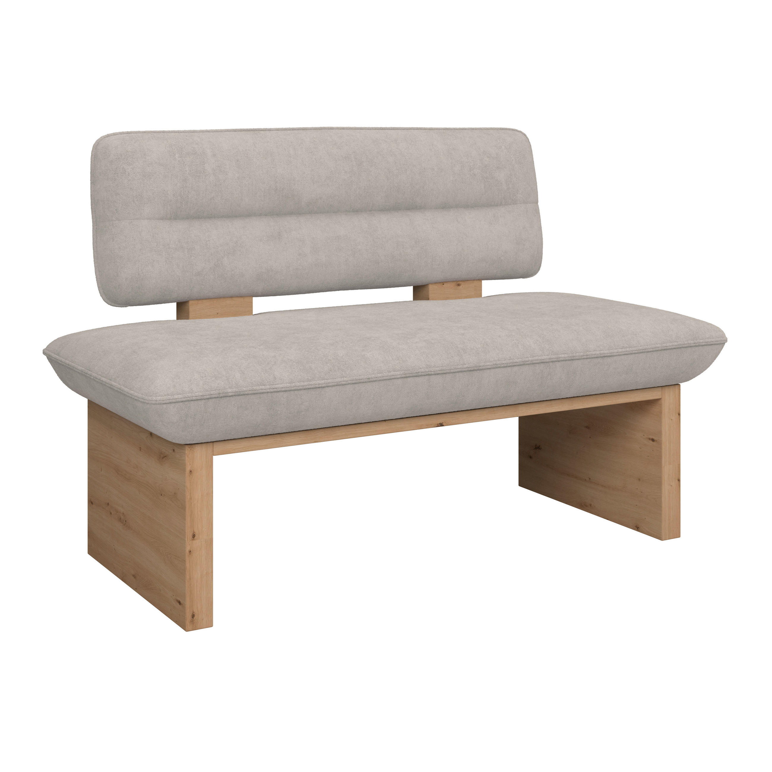 SITZBANK 120/87/67 cm Webstoff Beige  - Eichefarben/Beige, KONVENTIONELL, Textil (120/87/67cm) - James Wood