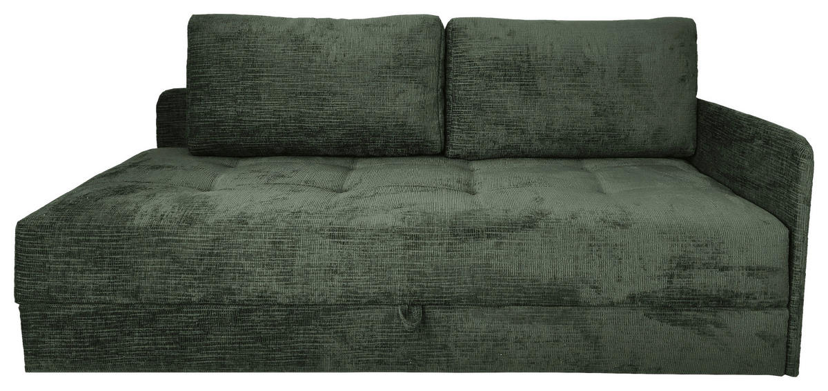 LIEGE in Velours Grün  - Schwarz/Grün, Konventionell, Kunststoff/Textil (205/80/95cm) - Xora
