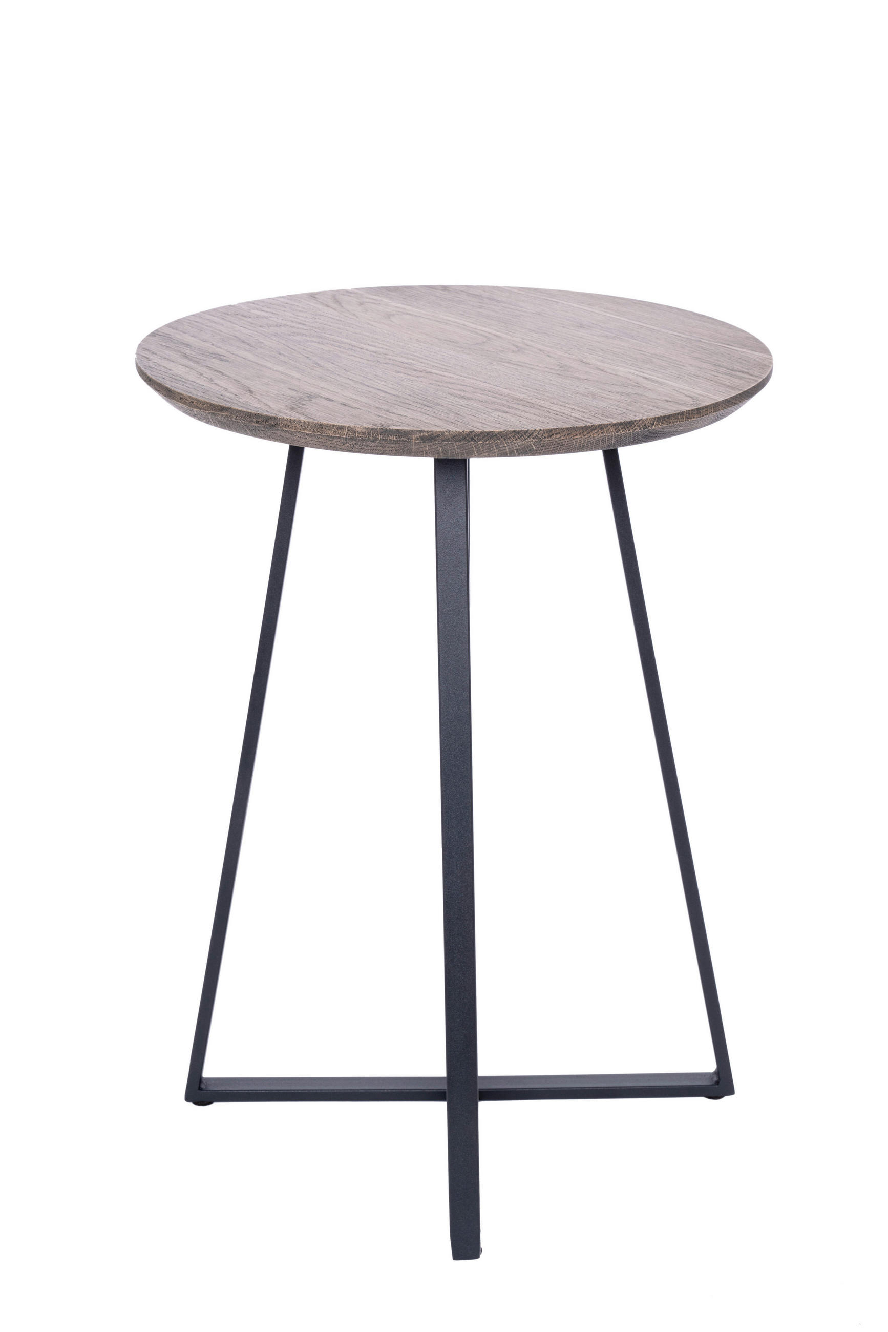 BEISTELLTISCH in Holz, Metall  - Eiche dunkel/Schwarz, Natur, Holz/Metall (40/55cm)