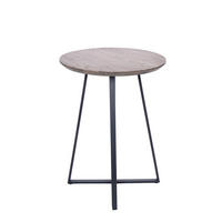 BEISTELLTISCH in Holz, Metall  - Eiche dunkel/Schwarz, Natur, Holz/Metall (40/55cm)