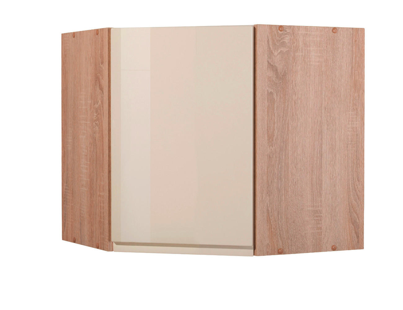 ECKOBERSCHRANK 60/57/60 cm  in Creme  - Creme/Sonoma Eiche, Basics, Holzwerkstoff (60/57/60cm) - Held