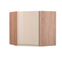 ECKOBERSCHRANK 60/57/60 cm  in Creme  - Creme/Sonoma Eiche, Basics, Holzwerkstoff (60/57/60cm) - Held