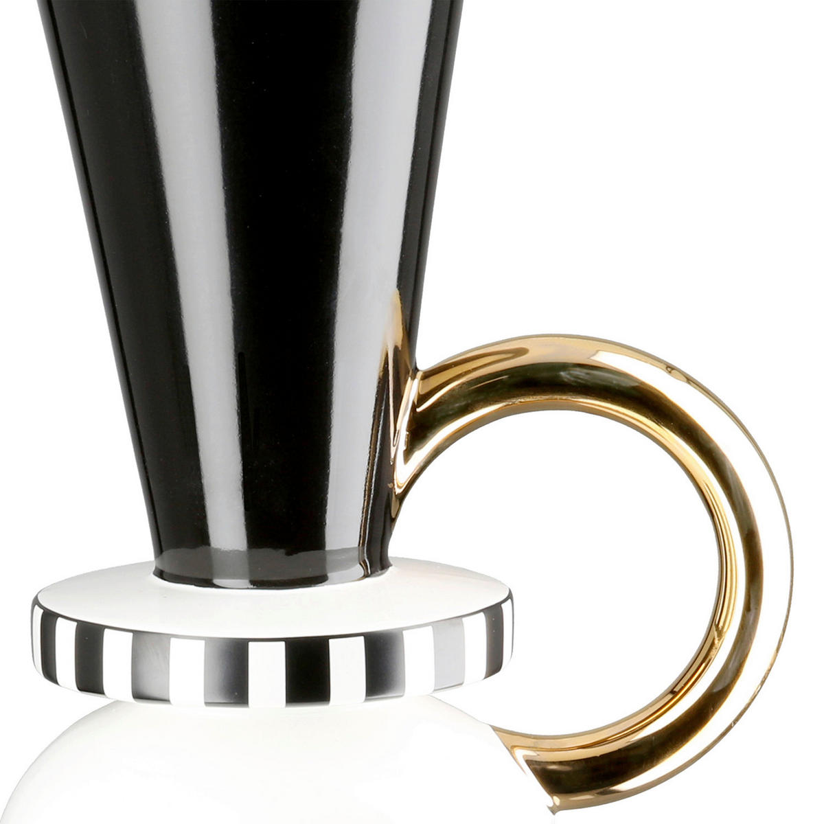 BODENVASE POMPOSO  - Schwarz/Bronzefarben, Basics, Keramik (11/48cm)