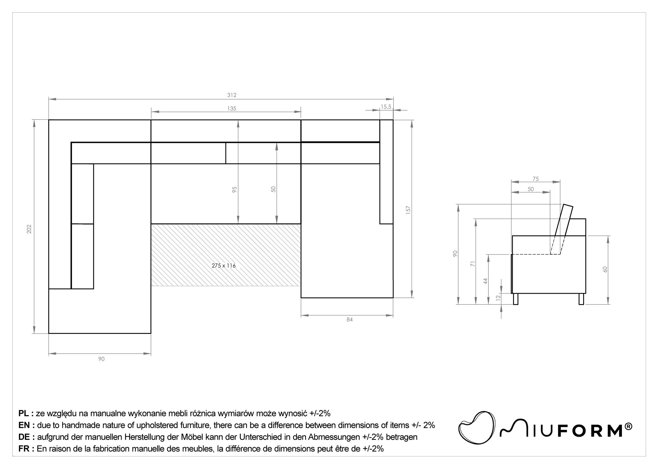 Thumbnail - Mid.you Wohnlandschaft, Türkis, Textil, Eiche, Uni, 8-Sitzer, Füllung: Schaumstoffflocken,Schaumstoffflocken, Ottomane l...