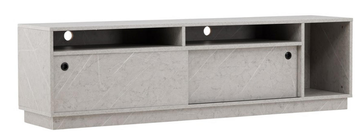TV-BÄNK 180/50/40 cm  - vit/ljusgrå, Design, trämaterial (180/50/40cm) - Best Price