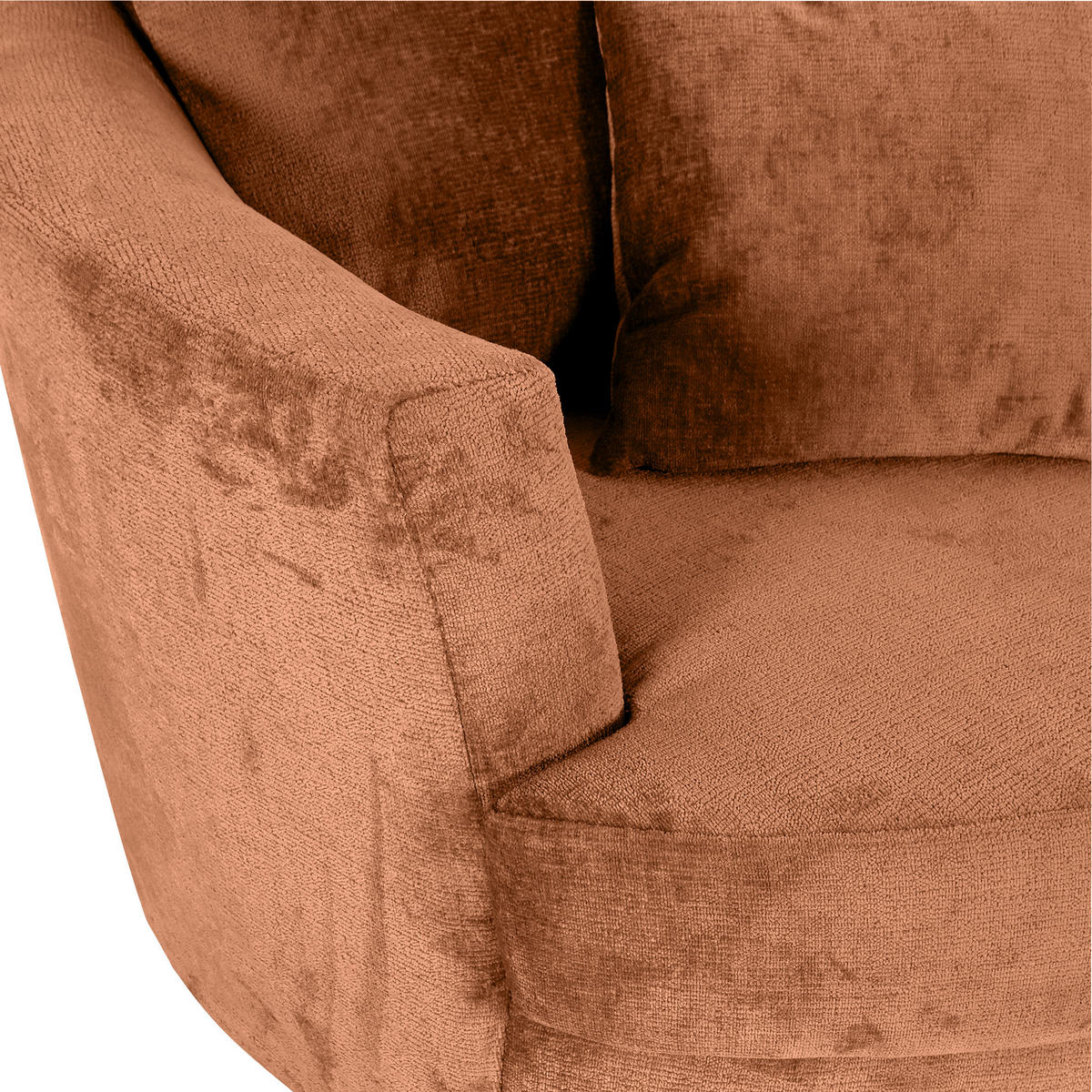 FÅTÖLJ i textil brun  - brun/svart, Klassisk, metall/textil (115/72/115cm) - MID.YOU