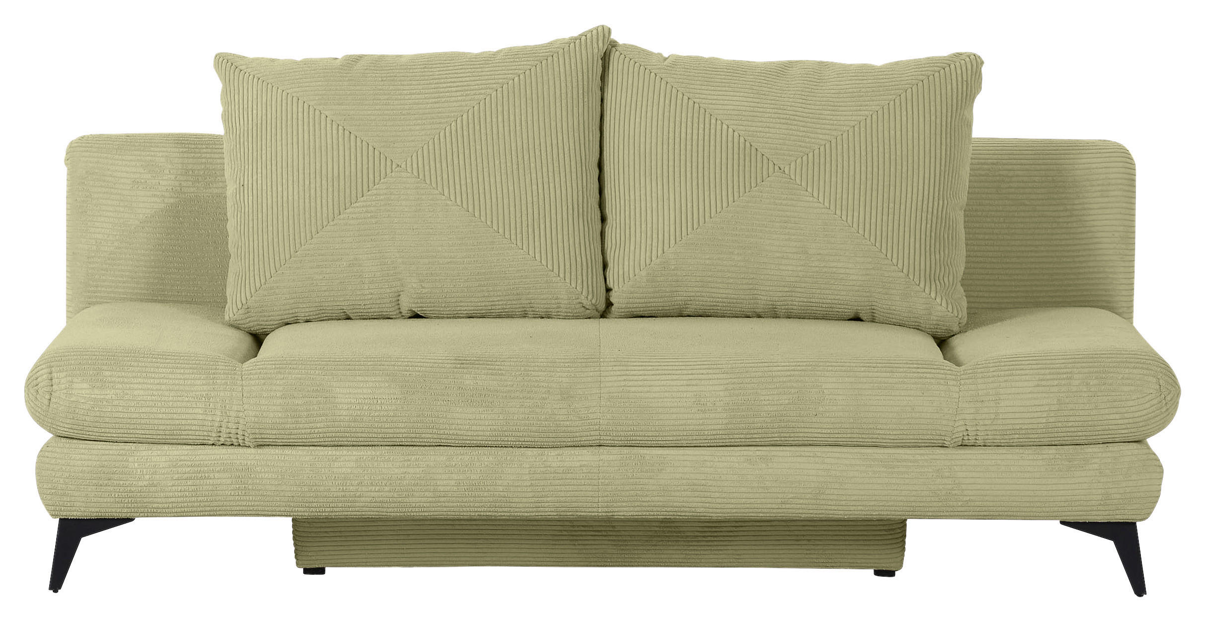 SOFA LEŽAJ svetlozelena  - svetlozelena/crna, Konvencionalno, tekstil/metal (200/78/95cm) - home24