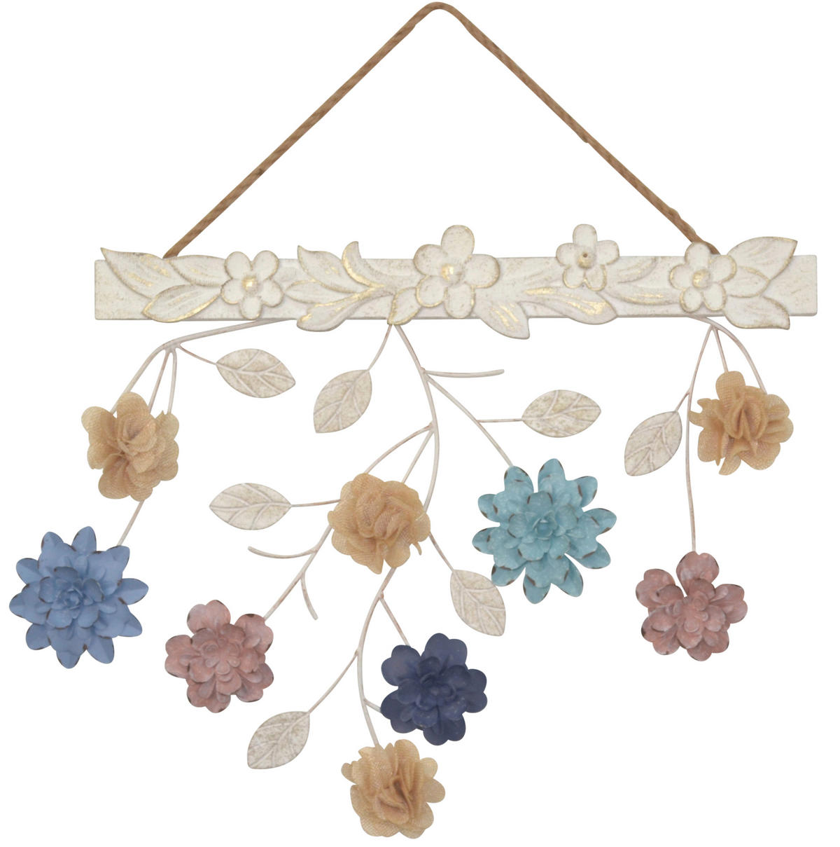 WANDDEKO Metall, Holzwerkstoff  - Multicolor/Creme, Design, Holzwerkstoff/Metall (4/58/59cm) - MID.YOU