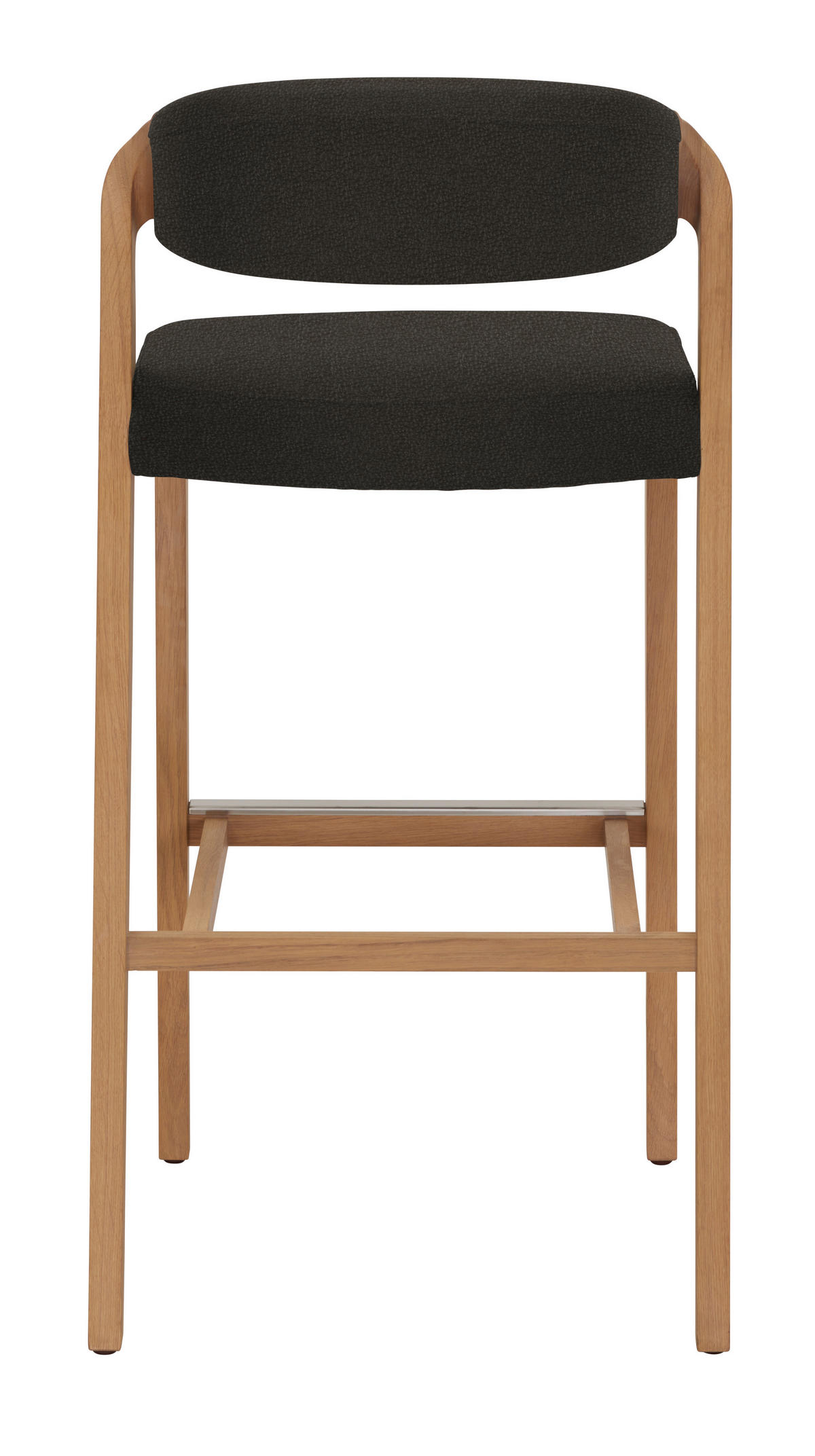 BARHOCKER Holz, Leder Dunkelbraun, Wildeiche  - Wildeiche/Dunkelbraun, Natur, Leder/Holz (52/103/52cm) - Voglauer