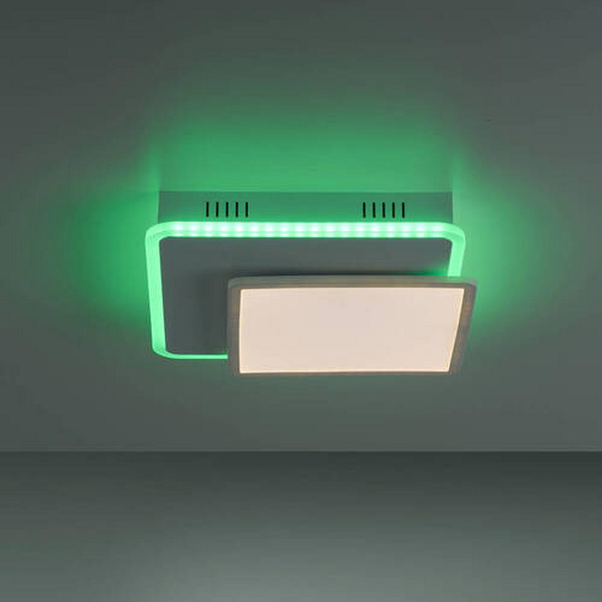 LED-Deckenleuchte Arenda 45,3/45,3/7,5 cm   - Weiß, Design, Kunststoff/Metall (45,3/45,3/7,5cm)
