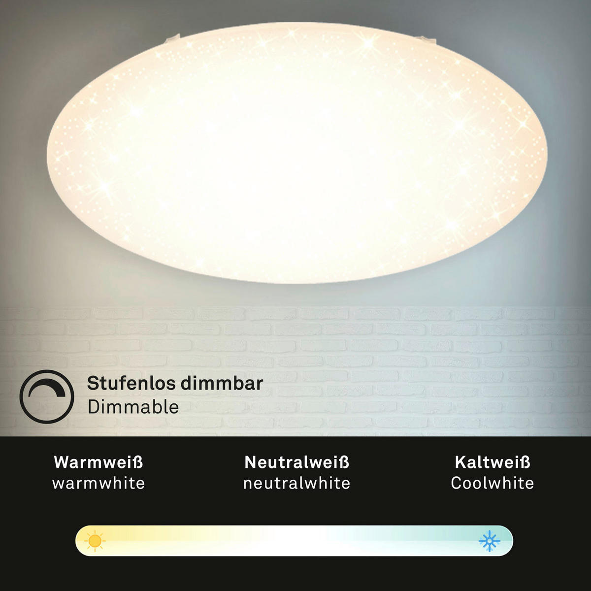 STROPNA LED-SVETILKA  VERB /9700 lm/3000-6500 K// - bela, Basics, kovina/umetna masa (75,5/11cm)