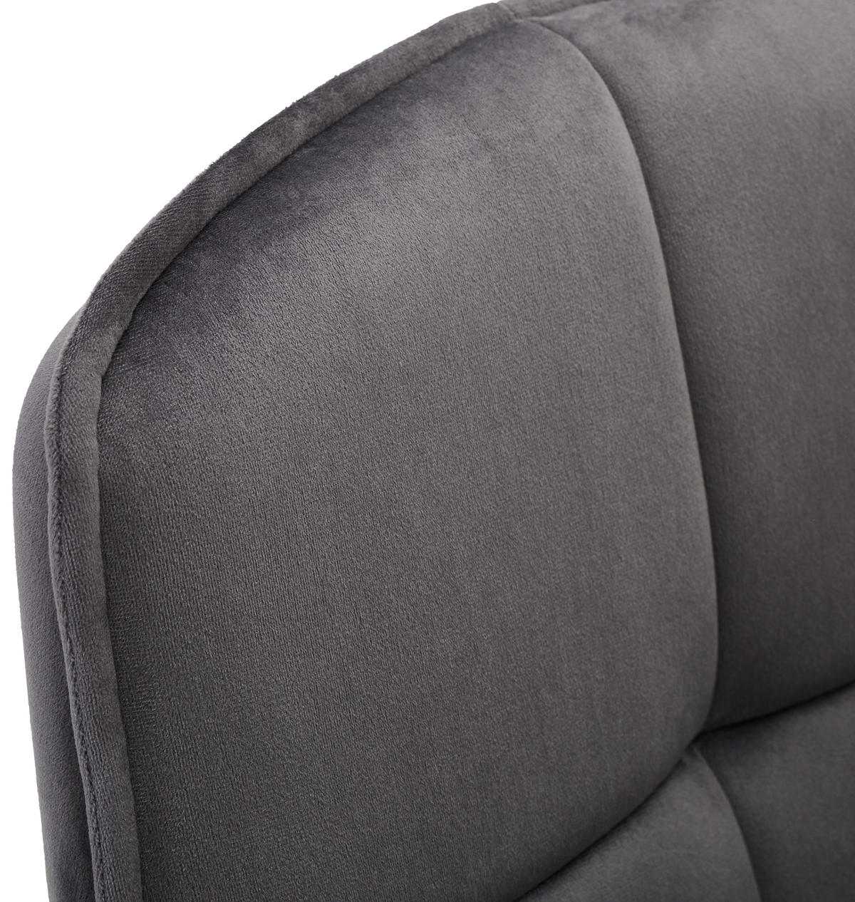 DREHSTUHL  in Samt Dunkelgrau, Schwarz  - Dunkelgrau/Schwarz, MODERN, Kunststoff/Textil (60/80-90/62cm) - Livetastic